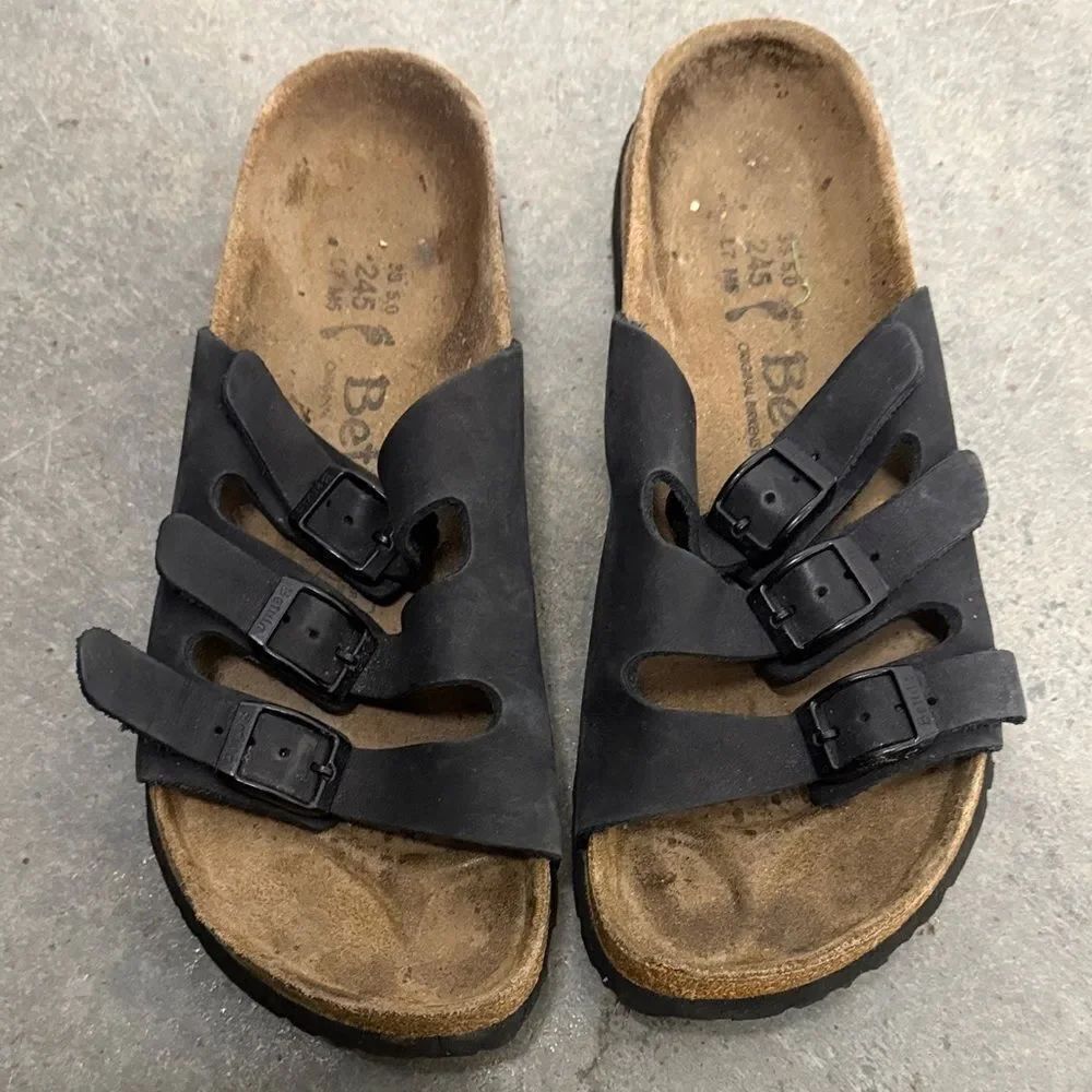 Birkenstock Black Triple-Strap Sandals